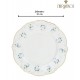 Prato Avulso para Sobremesa 21 cm Royal Romantic em New Bone China com Filete de Ouro